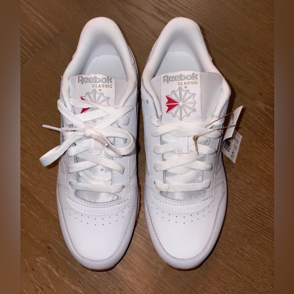 Reebok Classic White and Red Sneakers